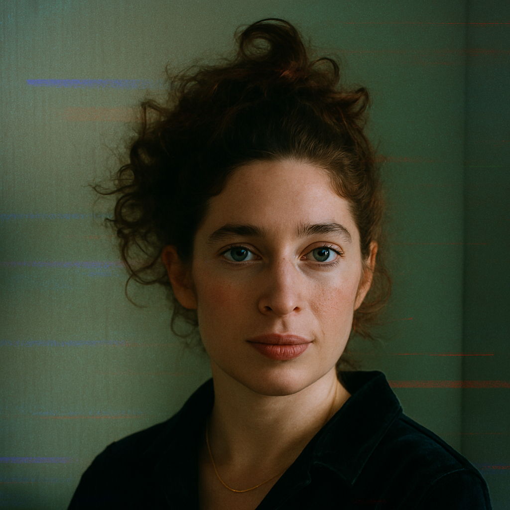Portrait of Laurie Schram, artist at Dead End Gallery