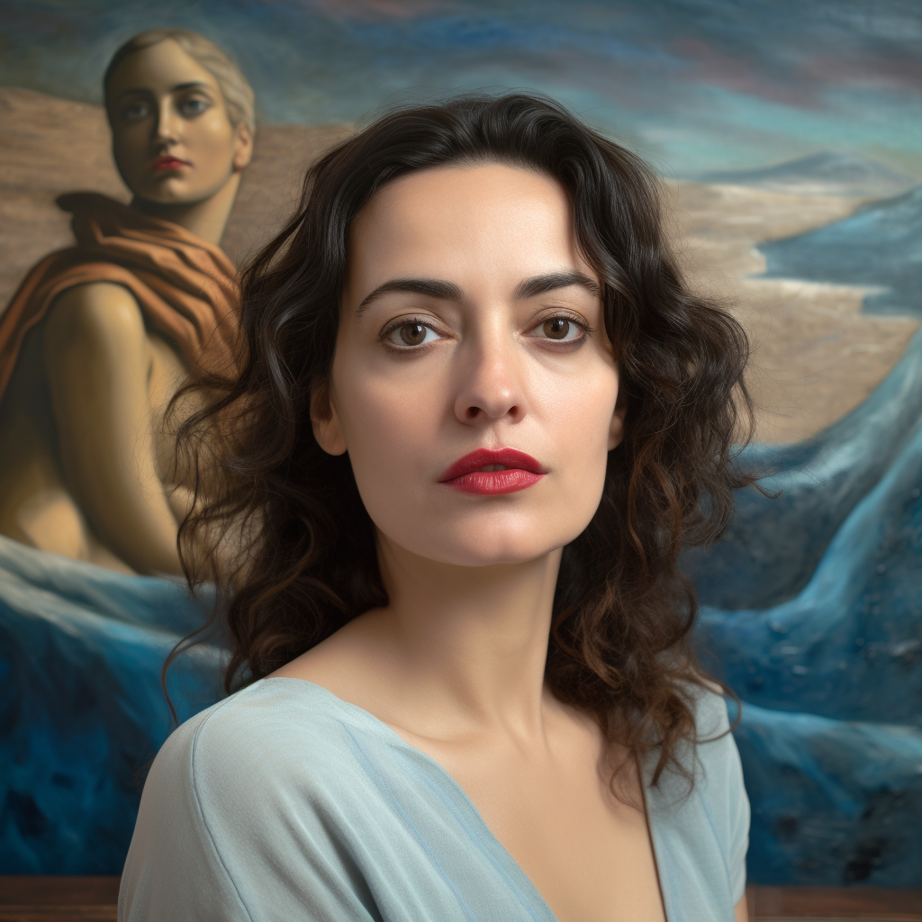 Portrait of Amalia de la Vega, artist at Dead End Gallery