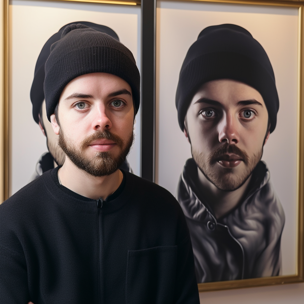 Portrait of Maxime Dupont, artist at Dead End Gallery