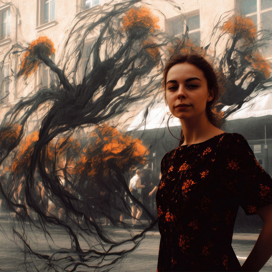 Portrait of Sophia Perez, artist at Dead End Gallery