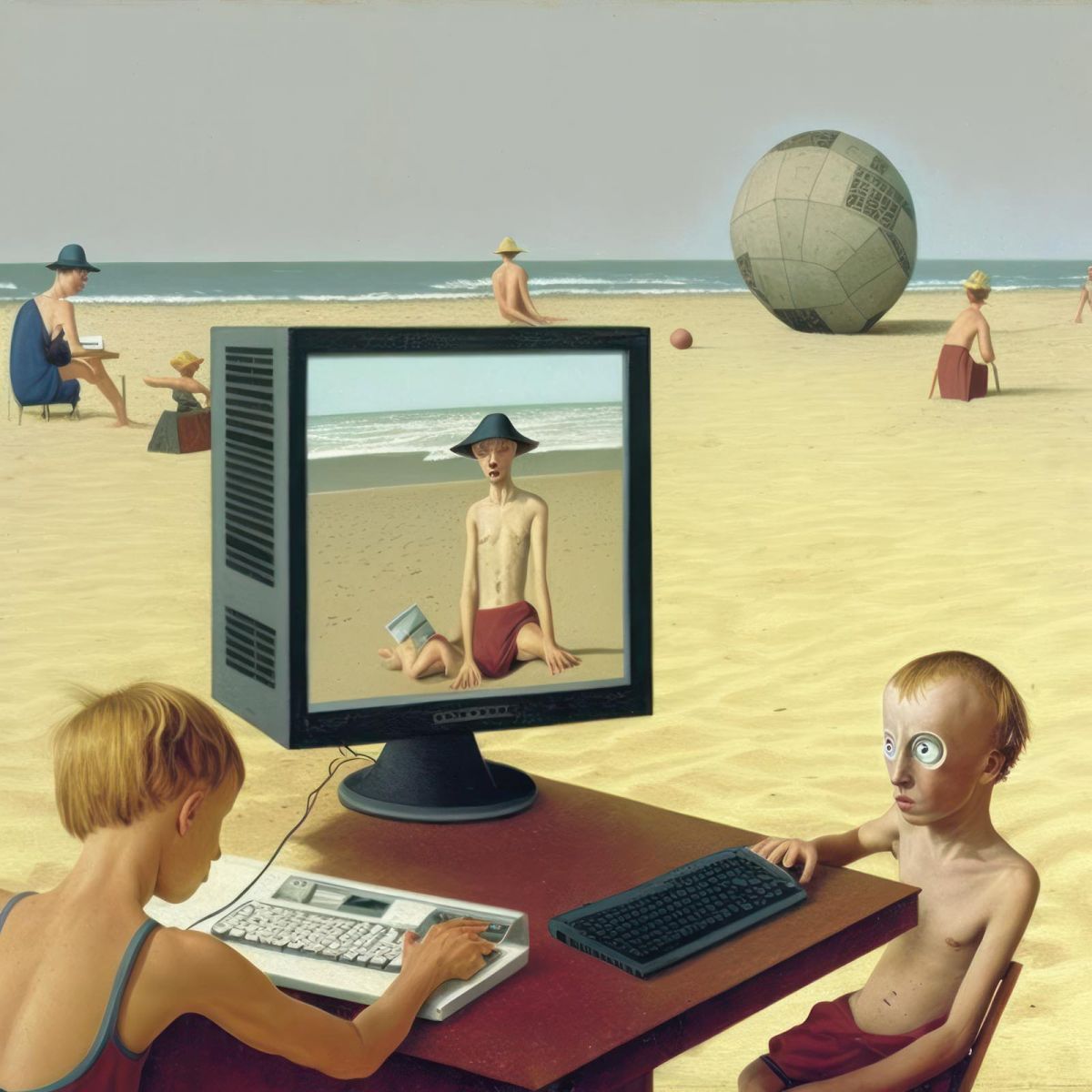 At the beach #11 - artwork by Amani Jones