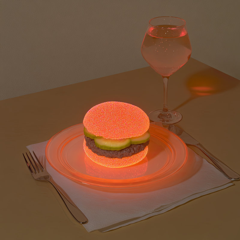 Burger - artwork by Heather Lim