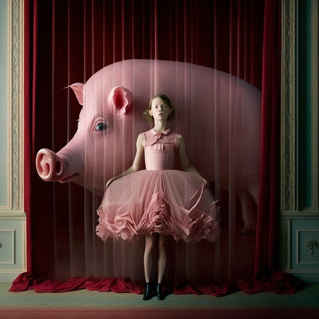 See-through pig snout - artwork by Serenity Rayne