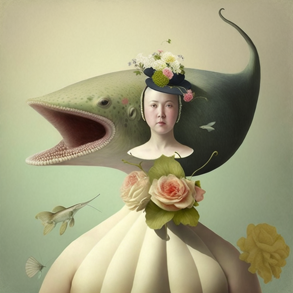 Whale head - artwork by Emmett Anders