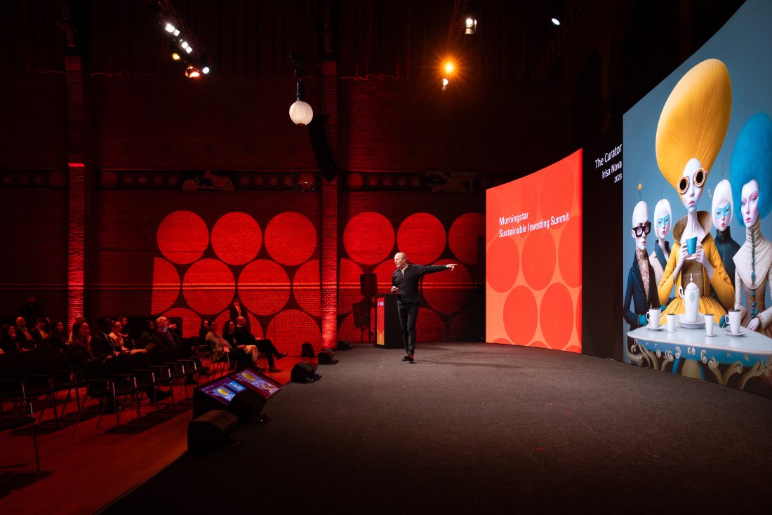 Constant Brinkman speaking at the Morningstar Sustainable Investing Summit