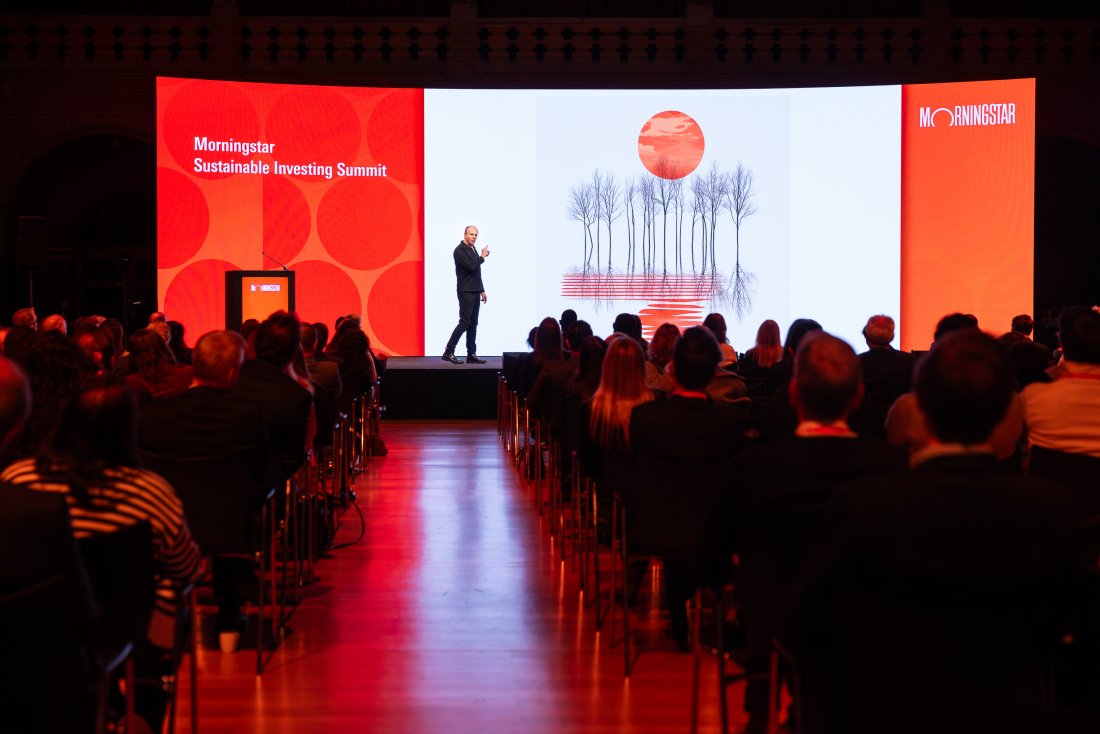 Constant Brinkman speaking at the Morningstar Sustainable Investing Summit